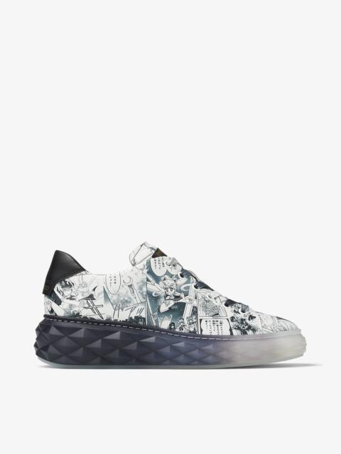 JIMMY CHOO Collage Diamond Light Maxi
Monochrome Manga Printed Leather Low-Top Trainers