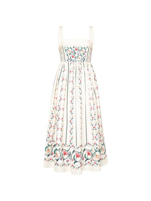 Agua by Agua Bendita Barbara Rocio embroidered midi dress