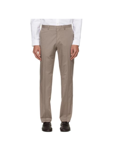 HUGO Taupe Extra Slim Fit Trousers