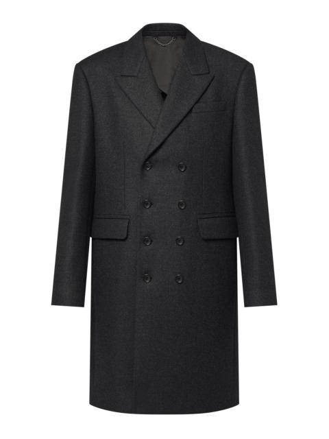 Double-Breasted Cashmere And Wool Blend Tailored Coat