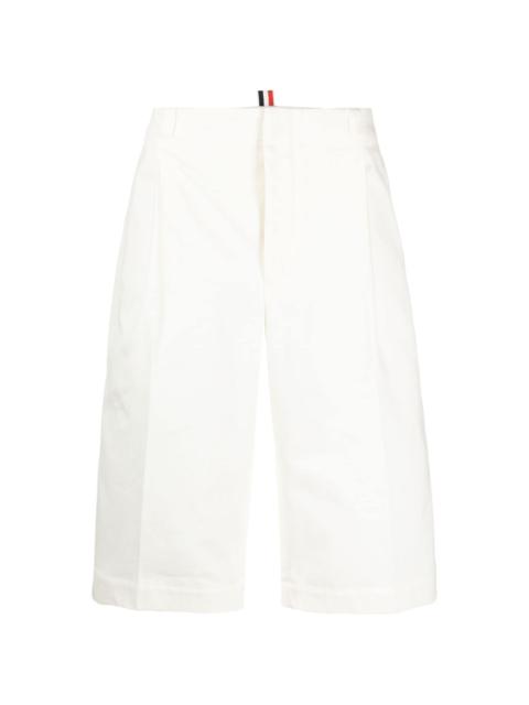Thom Browne logo-pull-tab cotton shorts