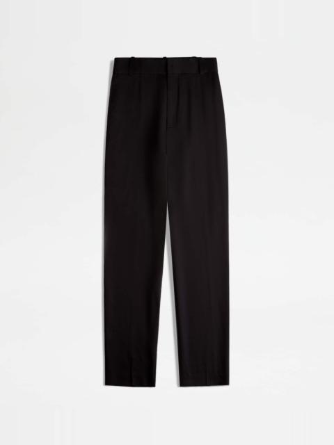 PANTS IN WOOL - BLACK