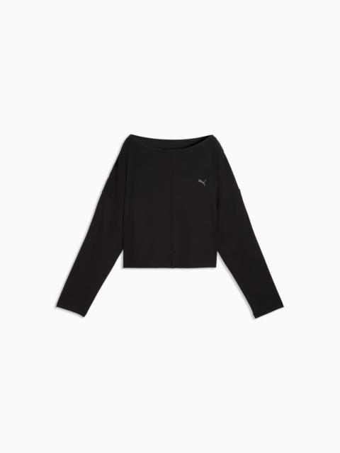 PUMA Cloudspun Ultra Soft Women's Ribbed Cloud Long Sleeve Tee