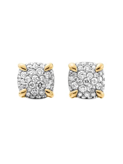 DAVID YURMAN Women's Chatelaine Stud Earrings in 18K Yellow Gold with Pavé Diamonds, 8mm - Diamond