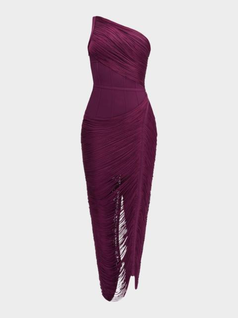 HERVE LEGER The Tyra Asymmetric Gown