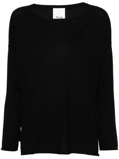 Allude boat-neck virgin-wool jumper