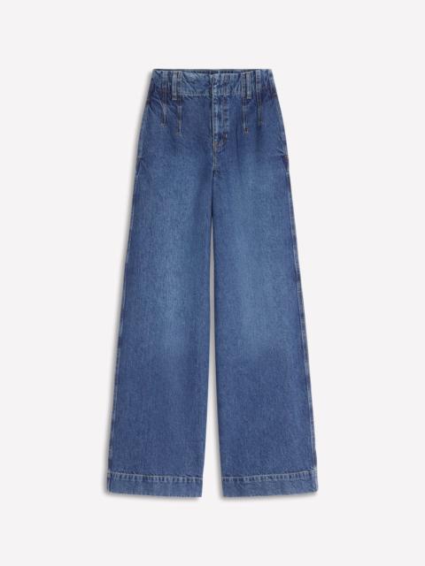 BODEN Stitch Detail Wide Leg Jeans-Mid Vintage