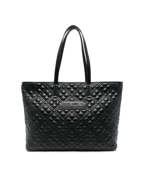 Moschino quilted tote bag