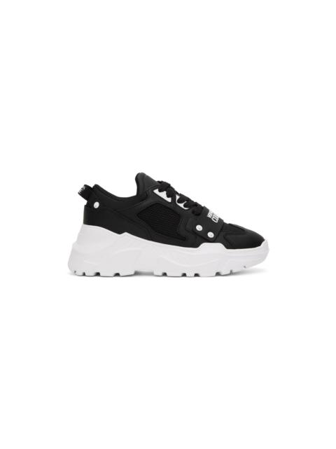 VERSACE JEANS COUTURE Black Speedtrack Logo Sneakers