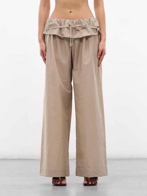 MAGDA BUTRYM Beige Drawstring Cotton-Nylon Trousers