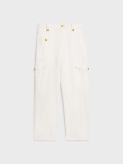 CELINE CARGO PANTS IN COTTON AND LINEN