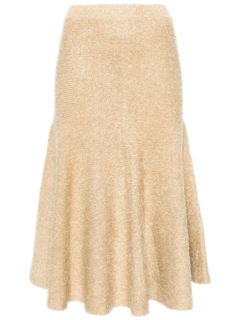 KHAITE Cadence A-line brushed skirt