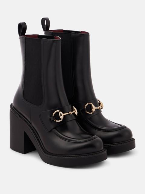 GUCCI Horsebit leather Chelsea boots