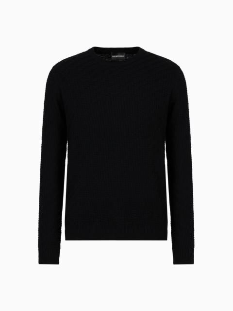 ASV wool and lyocell-blend jumper in a plain front and back knit