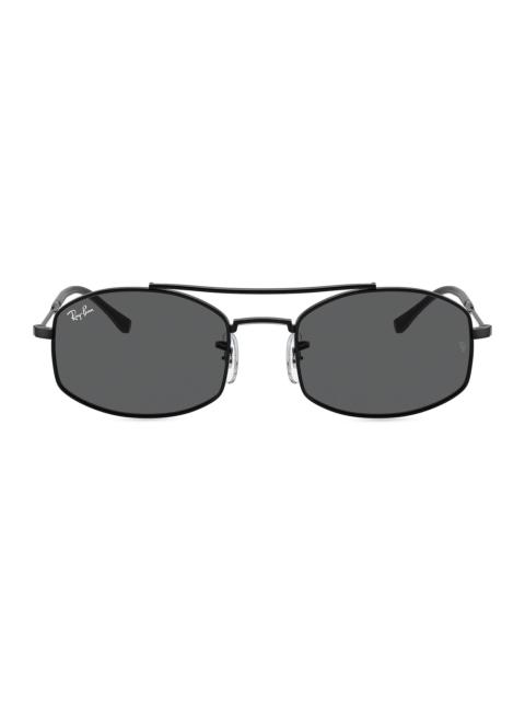 Ray-Ban Men's RB3719 54MM Oval Sunglasses - Black Dark Grey