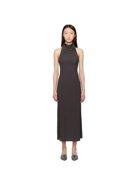 paloma wool Brown & Blue Olin Maxi Dress