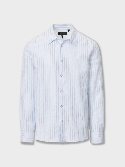 rag & bone Finch Striped Linen-Cotton Shirt