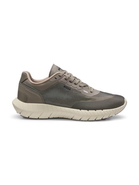 BOSS BOSS-MOTION LACE-UP SNEAKERS IN WOVEN JACQUARD