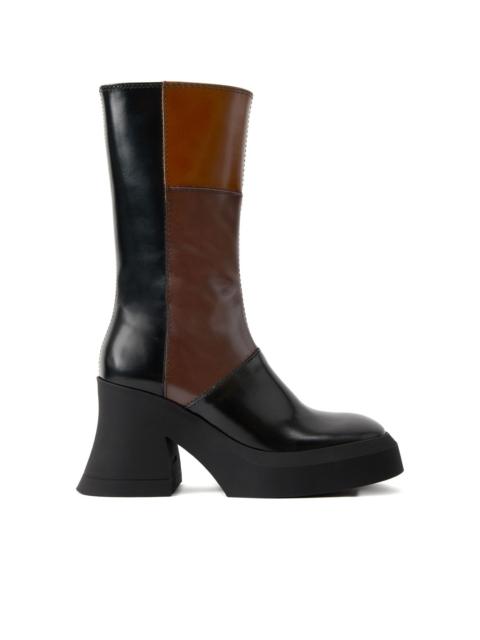 MIISTA 70mm Belinda leather panelled boots