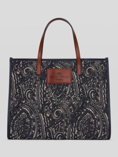 JACQUARD FABRIC SHOPPING BAG