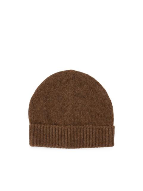 OFFICINE GÉNÉRALE marl fuzzy wool beanie hat