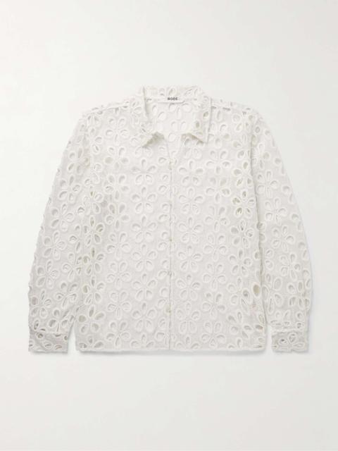 BODE Primrose Broderie Anglaise Cotton-Lace Shirt