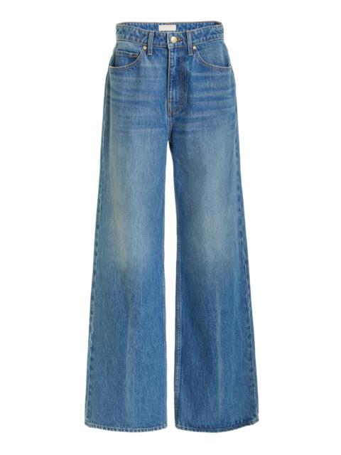 ULLA JOHNSON Willow Rigid High-Rise Wide-Leg Jeans medium wash