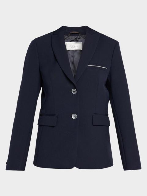 PESERICO Single-Breasted Punto Luce Blazer