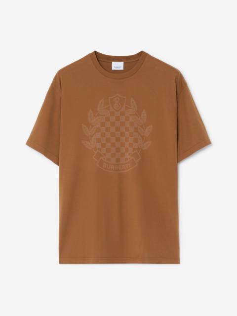 Chequered Crest Cotton T-shirt