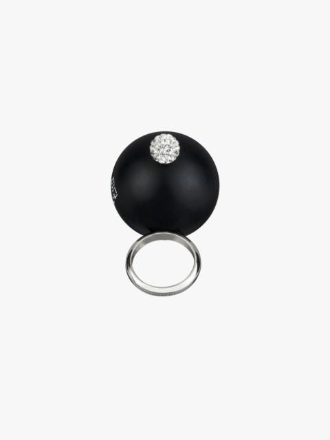 Givenchy 4G PEARL RING WITH CRYSTALS