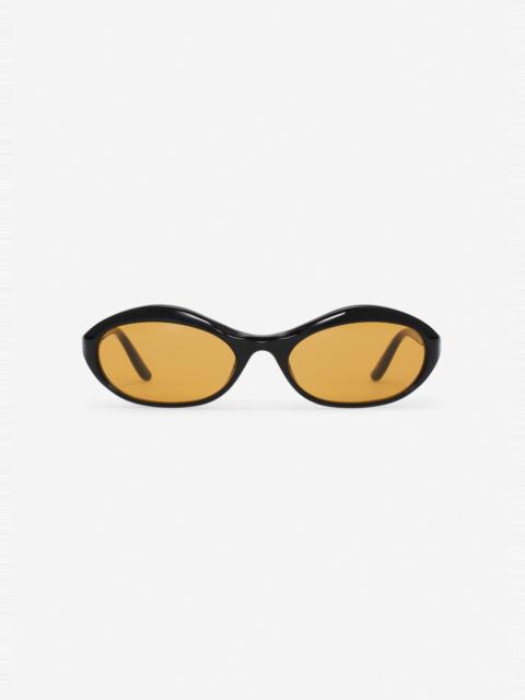 MAGDA BUTRYM Oval sunglasses in black with yellow lenses