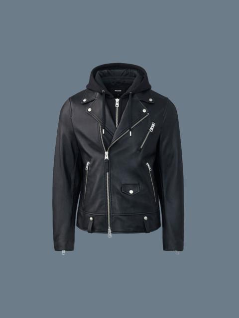 MACKAGE MAGNUS-CN 2-in-1 Leather biker jacket