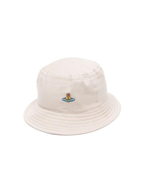 Orb-logo cotton bucket hat