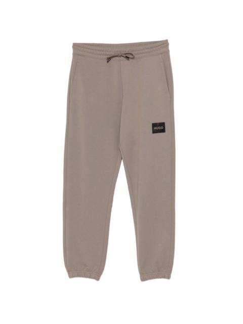 HUGO drawstring logo patch trousers
