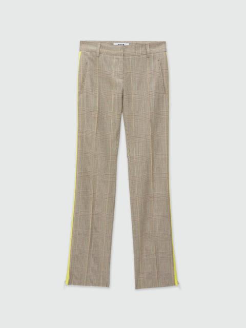 MSGM Slim-fit wool Prince of Wales pants