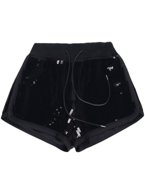 sacai sequin-embellished shorts
