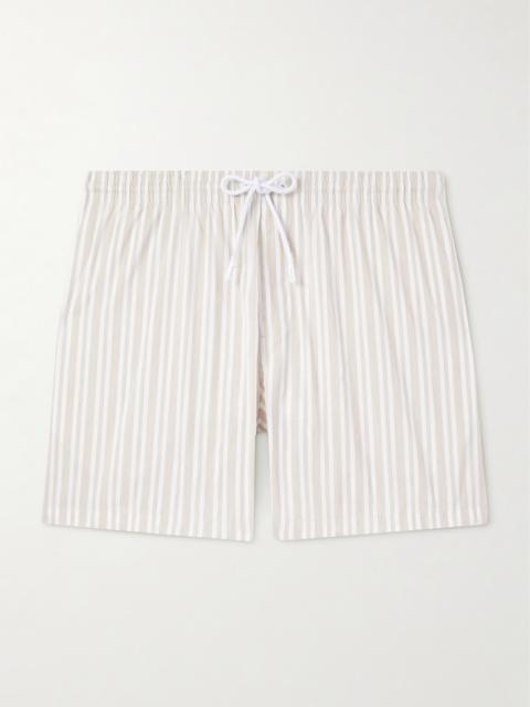 Loro Piana Daneu Straight-Leg Mid-Length Striped Swim Shorts