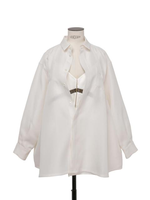 Double-Faced Silk Cotton Shirt Dress