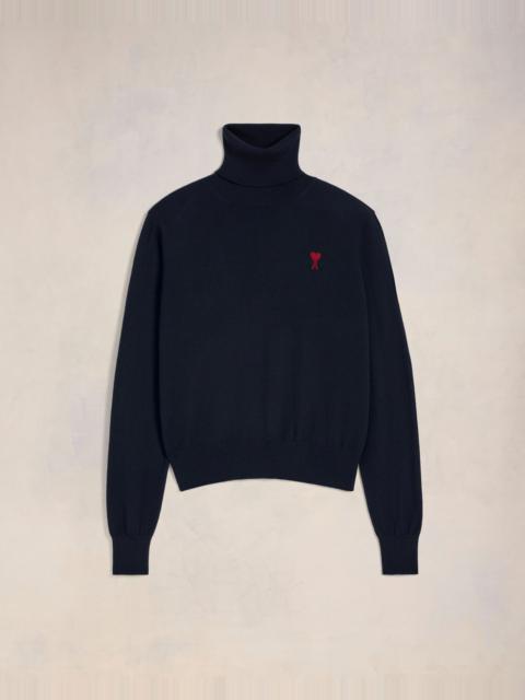 AMI Paris RED AMI DE COEUR TURTLE NECK SWEATER