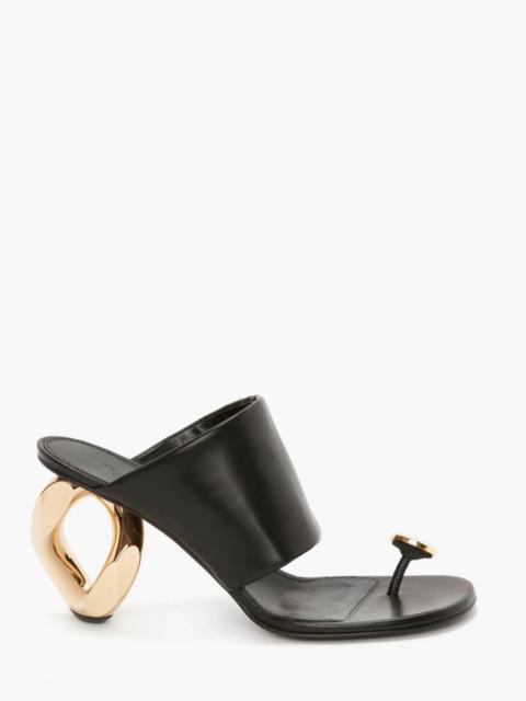JW Anderson LEATHER DIAMOND CHAIN HEEL SANDAL