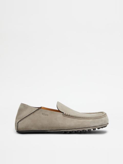 Tod's SLIPPER LOAFERS IN SUEDE - BEIGE