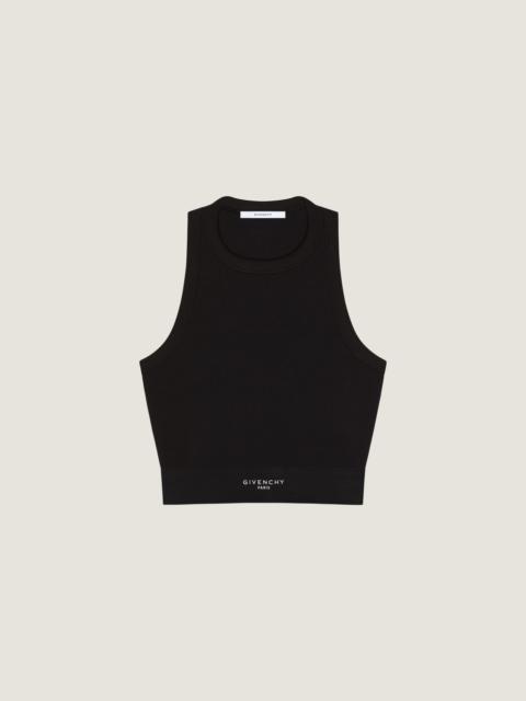 Givenchy CROPPED TANK TOP IN COTTON WITH GIVENCHY BAND
