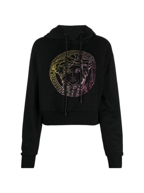 VERSACE crystal-embellished Medusa hoodie
