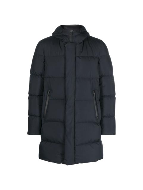 quilted hooded padded coat