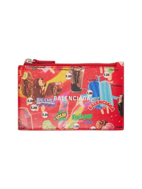 BALENCIAGA Red Cash Long Coin Card Holder