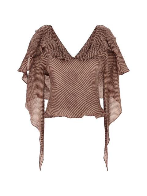 Kiko Kostadinov Plexus crinkled blouse
