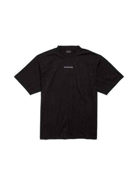 New Balenciaga Back T-shirt Medium Fit in Black