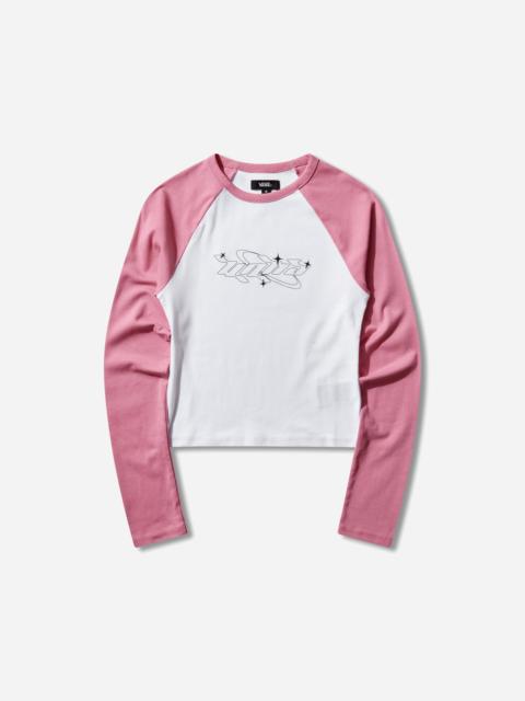 Vans Women's Y2K Star Raglan Longsleeve T-Shirt Pink Fizz
