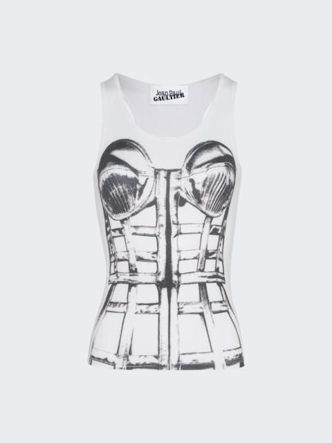 Jean Paul Gaultier TrÈs Gaultier #1 Cage Trompe L'oeil Top White