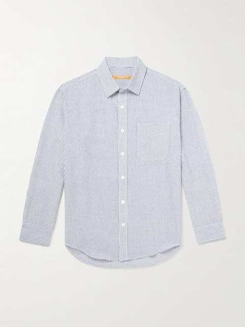 FrizmWORKS OG Oversized Striped Cotton-Blend Seersucker Shirt